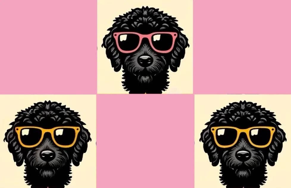 Checkered DoodlesTwo-Piece Short Sleeve