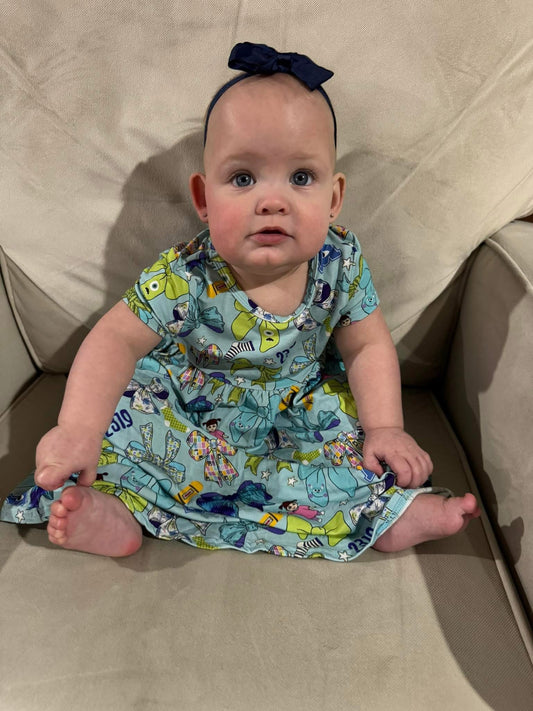 2319 BOWS TWIRL DRESS