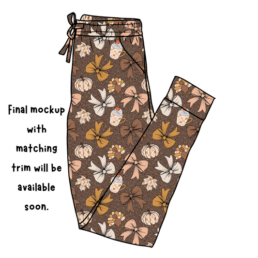 PUMPKIN SPICE + EVERYTHING NICE ADULT JOGGERS